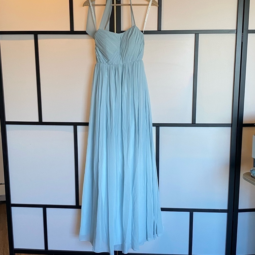 AZAZIE Special Ocassion Maxi dress. Light blue. XS